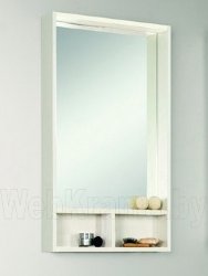 Зеркало-шкаф Акватон Йорк 50 белый/выб. дерево
