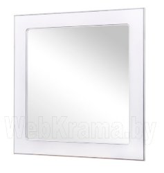 Зеркало Аква Родос Беатриче 80 белое, патина серебро