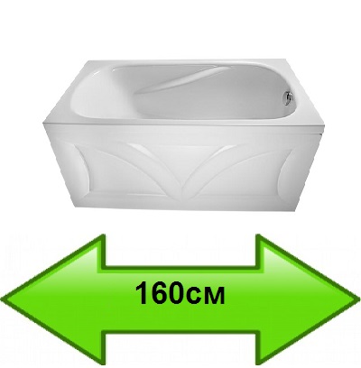 Акриловые ванны 160 см