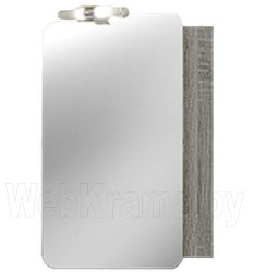 AQWELLA Аликанте шкаф-зеркало 50 со светильником, цвет дуб седой, Alic.04.05/Gray
