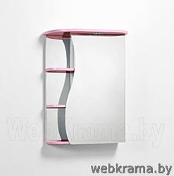 Зеркало Акваль Милана 50  (Розовое)Правое