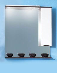 Зеркало в ванную Бриклаер ТОКИО 80 Венге/Белое  правое (левое)