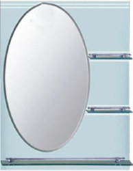Зеркало FRAP F607 овальное 3 полочки 60 x 80