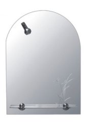 Зеркало FRAP F632 со светильником и гравировкой 50 x 70